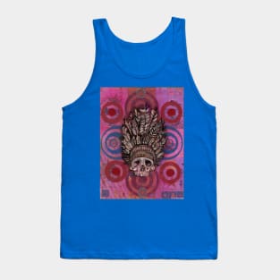 Pink Indian Skull Tank Top